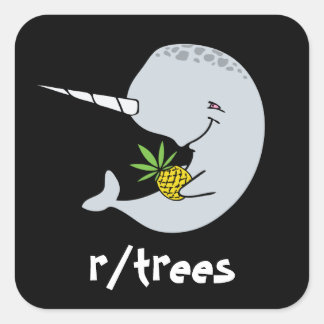 Narwhal Trees Sticker