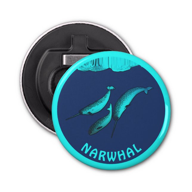 Narwhal Under The Ice Bottle Opener (Front)