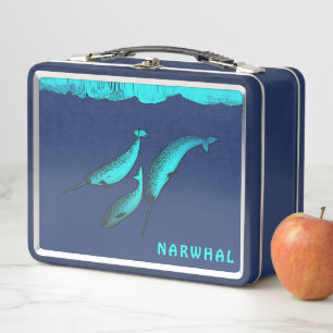 Narwhal Under The Ice Metal Lunch Box