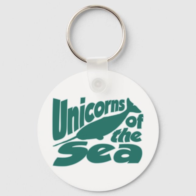 Narwhal Unicorn of the Sea Keychain (Front)