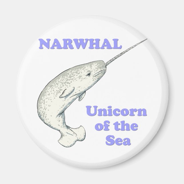 Narwhal unicorn of the sea magnet (Front)