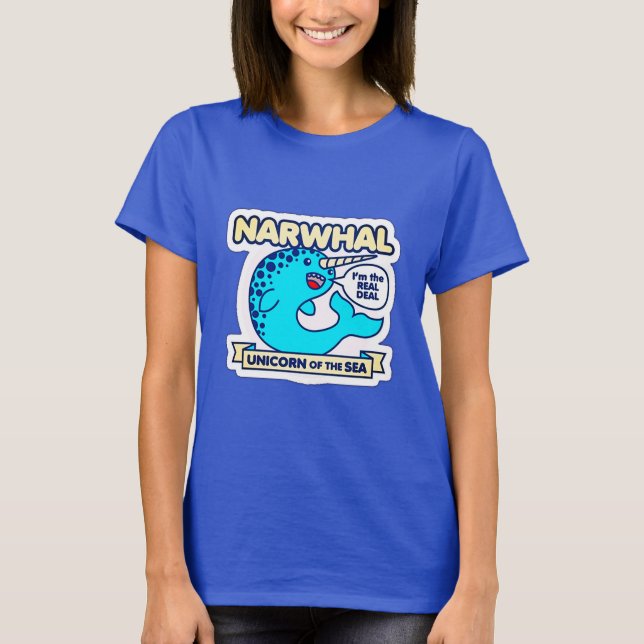 Narwhal Unicorn Of The Sea T-Shirt (Front)