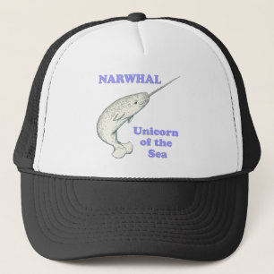 Narwhal unicorn of the sea trucker hat