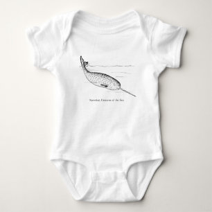 Narwhal Whale Unicorn of the Sea Baby Bodysuit