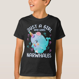 Narwhale Baby Foul Just A Girl Who Loves Narwhales T-Shirt