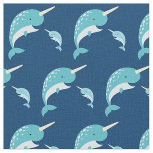 Narwhals Cute Cartoon Kids Fabric
