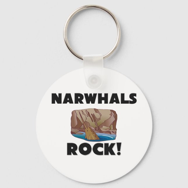 Narwhals Rock Keychain (Front)