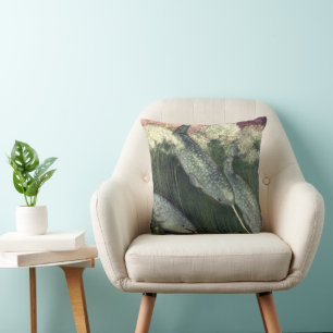 Narwhals, Vintage Marine Life Whales Ocean Animals Throw Pillow