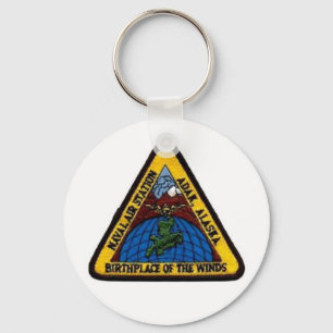 NAS Adak, Alaska White Keychain