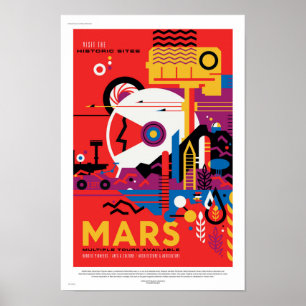 NASA Affiche de voyage futur - Visitez la planète 