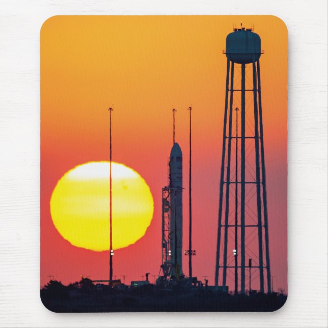 NASA Antares Rocket Sunrise Launch Mouse Pad (Front)