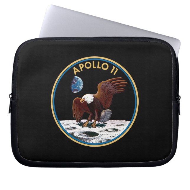 NASA Apollo 11 Moon Landing Lunar Patch Insignia Laptop Sleeve (Front)