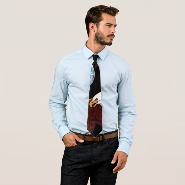 NASA Apollo 11 Moon Landing Lunar Patch Insignia Tie (In Situ)