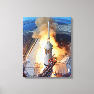 NASA Apollo 11 Moon Landing Rocket Launch Canvas Print