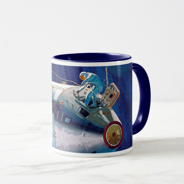 NASA Apollo 15 Command Service Module Artwork Mug (Front Right)