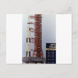 NASA Apollo 15 Saturn V roll out Postcard