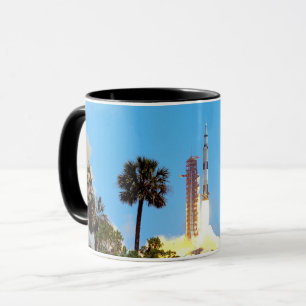NASA Apollo 16 Saturn V Rocket Launch Mug
