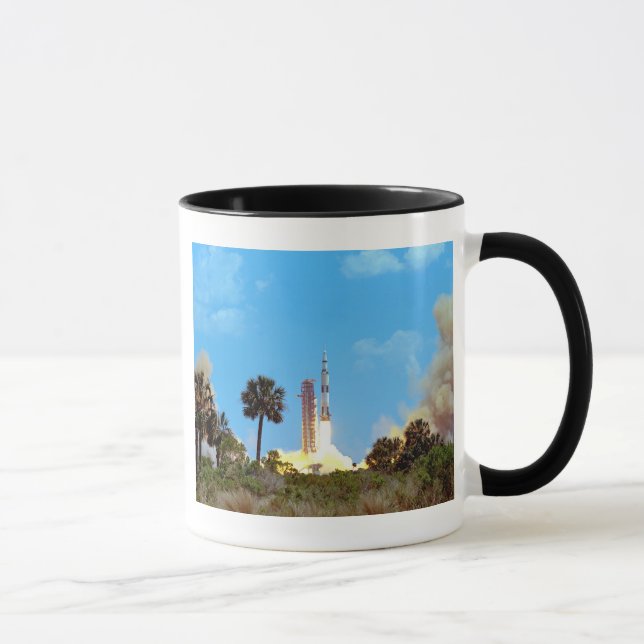 NASA Apollo 16 Saturn V Rocket Launch Mug (Right)