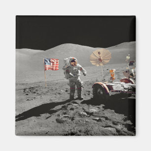 NASA Apollo 17 lunar landing mission, 1972 Magnet
