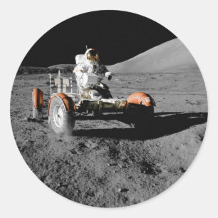 NASA Apollo 17 Lunar Roving Vehicle Classic Round Sticker