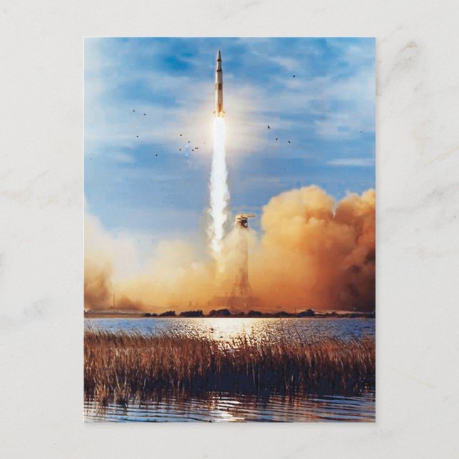 NASA Apollo 8 Rocket Launch Kennedy Space Centre Postcard (Front)