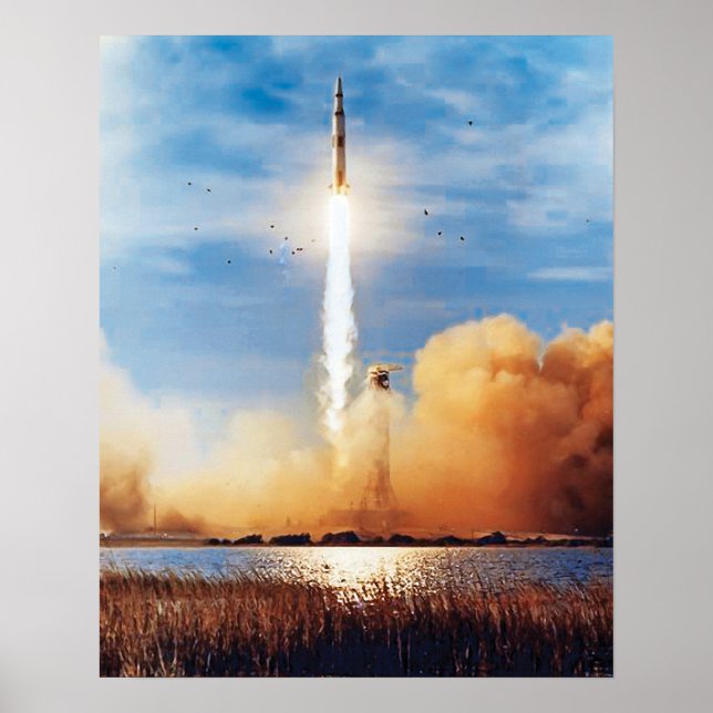 NASA Apollo 8 Rocket Launch Kennedy Space Centre Poster (Front)