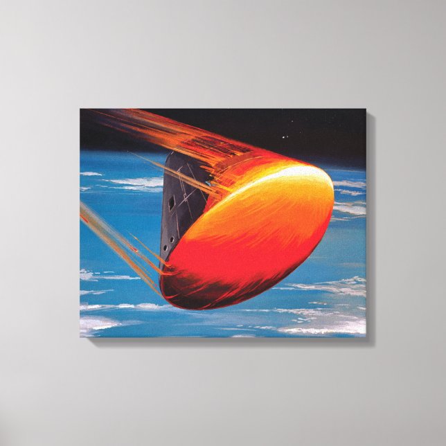NASA Apollo Command Module Space Capsule Artwork Canvas Print (Front)