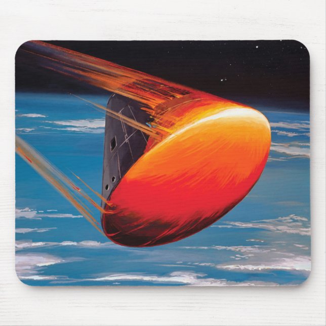 NASA Apollo Command Module Space Capsule Artwork Mouse Pad (Front)