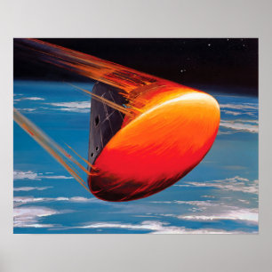 NASA Apollo Command Module Space Capsule Artwork Poster