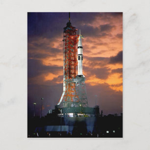 NASA Apollo Soyuz Launch Vehicle Sunrise Launchpad Postcard