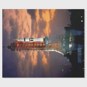 NASA Apollo Soyuz Launch Vehicle Sunrise Launchpad Wrapping Paper