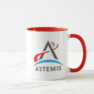 NASA Artemis Logo Comet Red/White Mug
