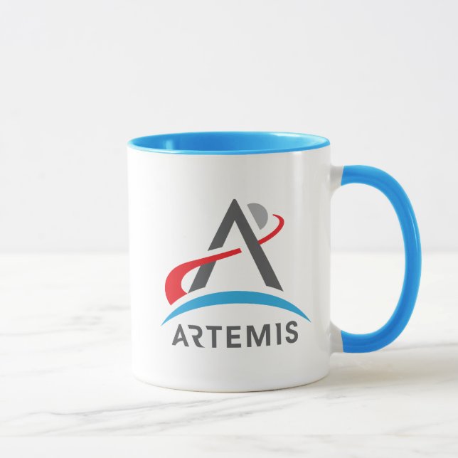 NASA Artemis Logo Uranus Blue/White Mug (Right)