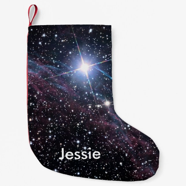 NASA ESA Veil nebula Small Christmas Stocking (Front)