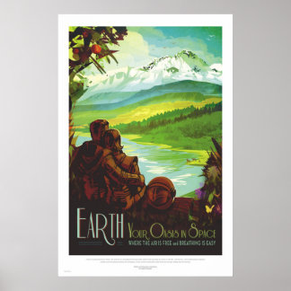 NASA - ExoPlanet Retro Earth Tour Affiche de voyag
