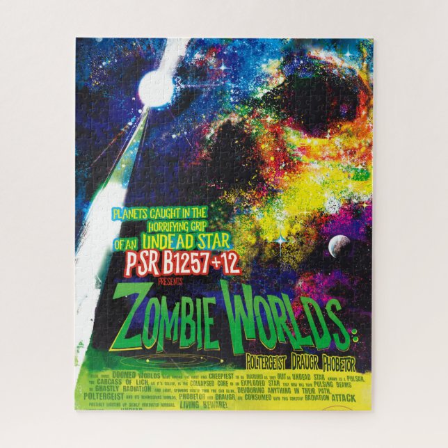 NASA Exoplanet Travel Bureau Zombie Worlds Poster Jigsaw Puzzle (Vertical)