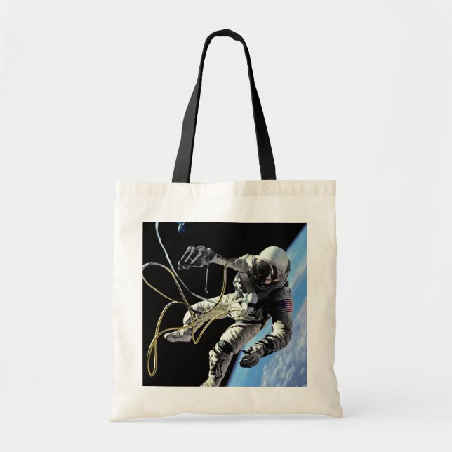 NASA First American Astronaut Spacewalk Photo Tote Bag (Front)