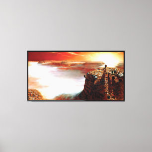 NASA First Trip To Planet Mars Artist Concept Canvas Print