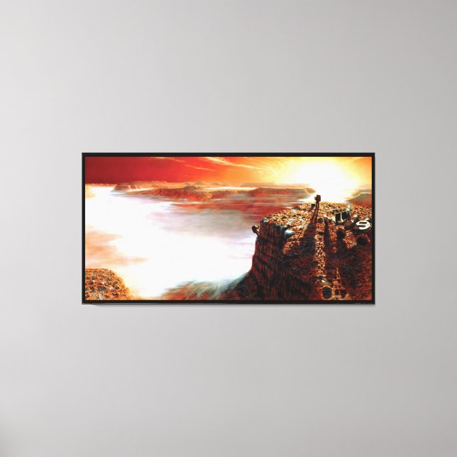 NASA First Trip To Planet Mars Artist Concept Canvas Print (Front)