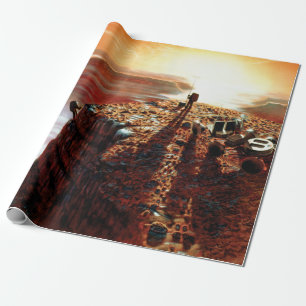 NASA First Trip To Planet Mars Artist Concept Wrapping Paper