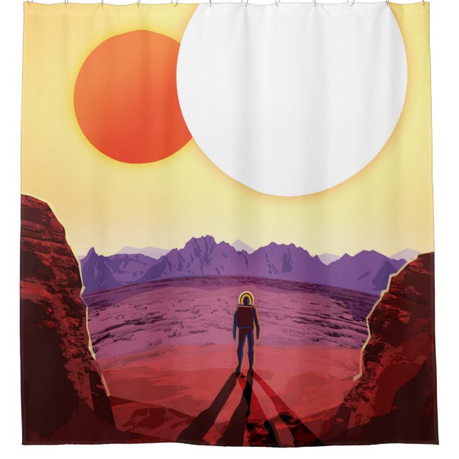 NASA Future Travel Poster - Relax on Kepler 16b (Front)