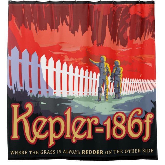 NASA Future Travel Sci Fi Poster - Kepler 186f (Front)