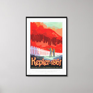 NASA Future Travel Sci Fi Poster - Kepler 186f Canvas Print