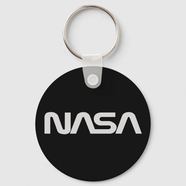 NASA Grey Worm Logo Keychain (Front)