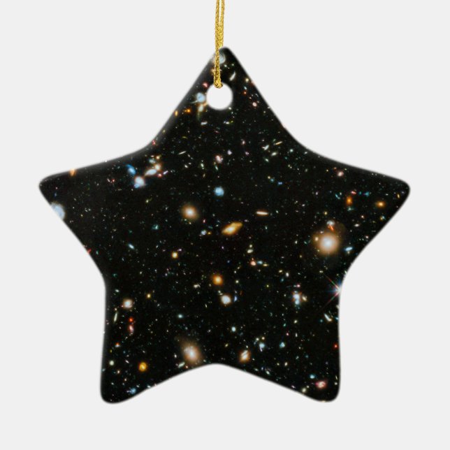 NASA Hubble Ultra Deep Field Galaxies Ceramic Ornament (Front)
