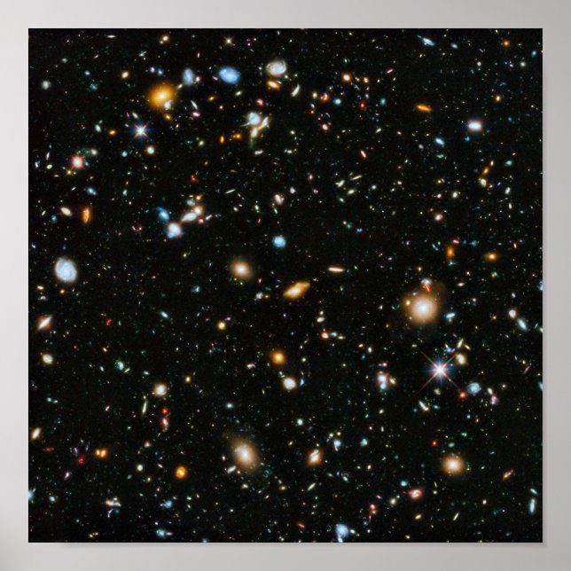 NASA Hubble Ultra Deep Field Galaxies Poster (Front)