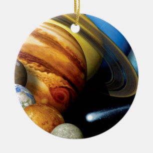 NASA JPL Solar System Planets Montage Space Photos Ceramic Ornament