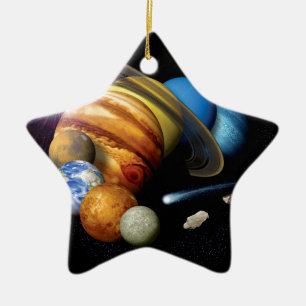 NASA JPL Solar System Planets Montage Space Photos Ceramic Ornament