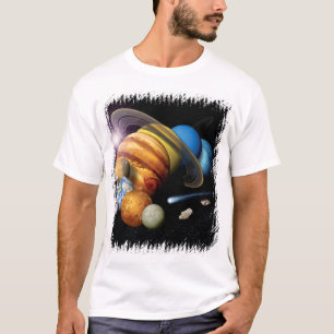 NASA JPL Solar System Planets Montage Space Photos T-Shirt