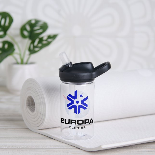 NASA Kids’ Europa Clipper Logo 14 oz Water Bottle (Yoga (Rotated))